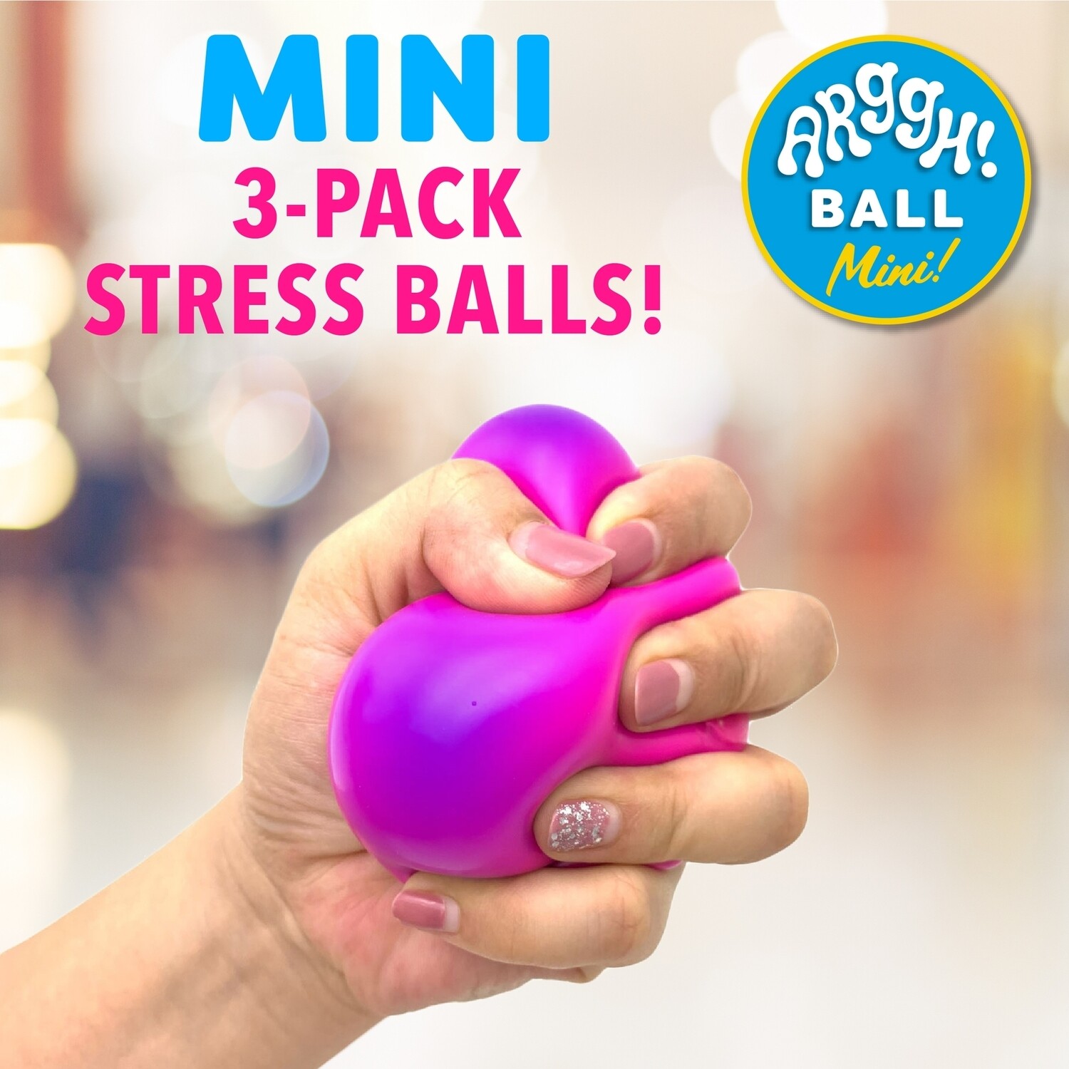 3PK Mini Sensory Color Change Ball