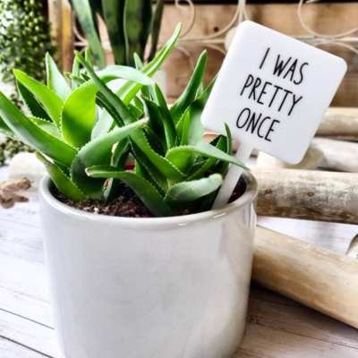 Snarky Plant Marker - I was Pretty Once