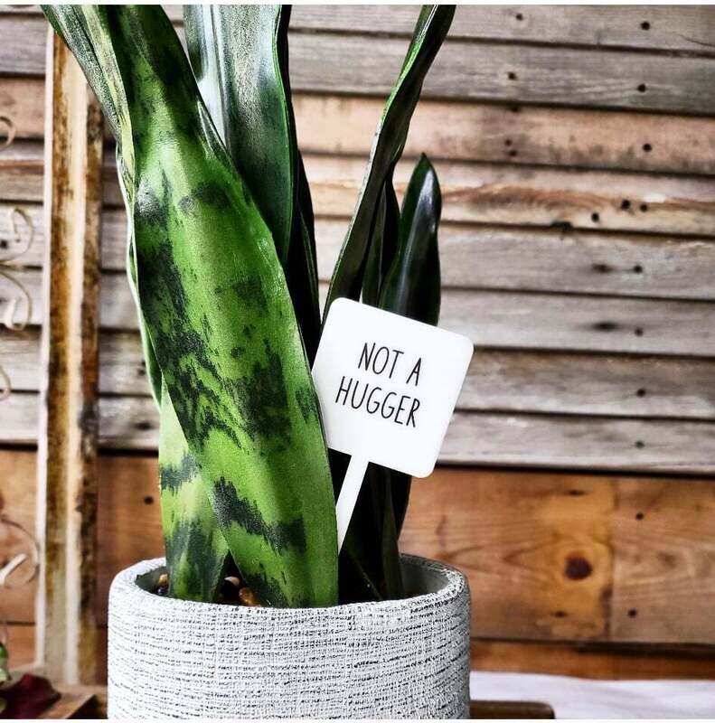 Snarky Plant Marker - Not a Hugger