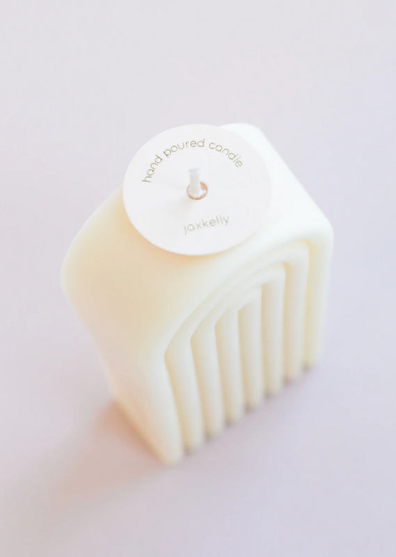 Tall Arch Cream Candle