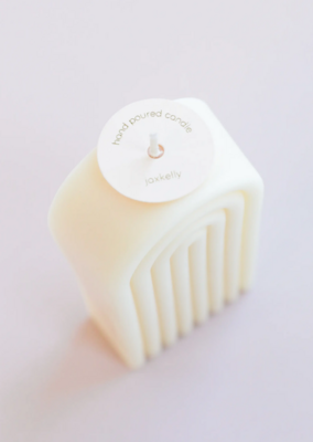 Tall Arch Cream Candle