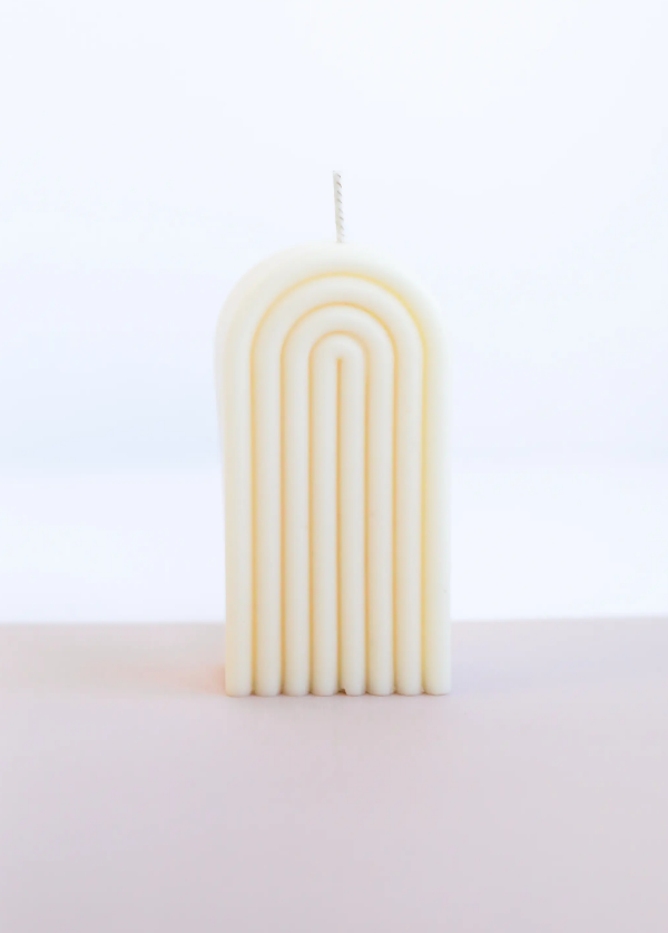 Tall Arch Cream Candle