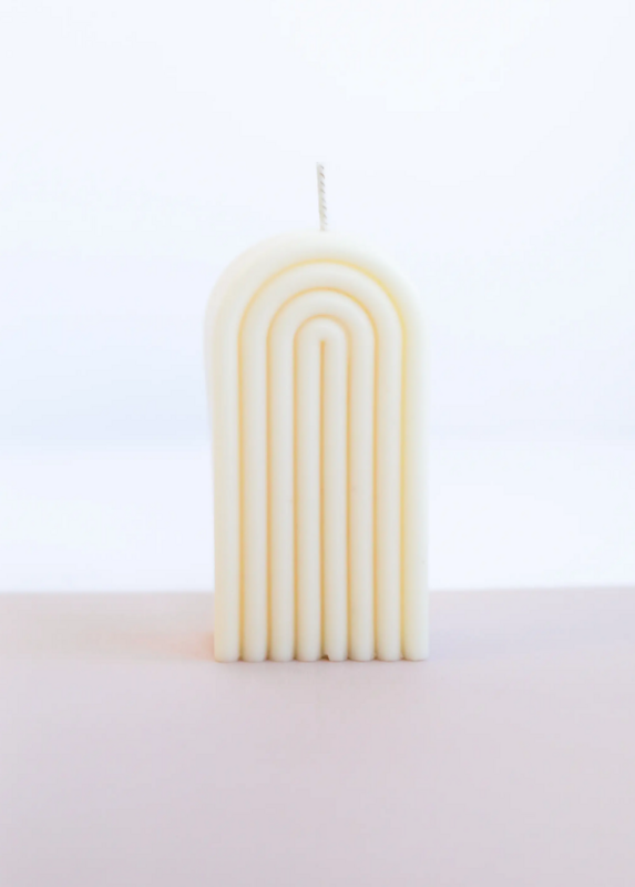 Tall Arch Cream Candle