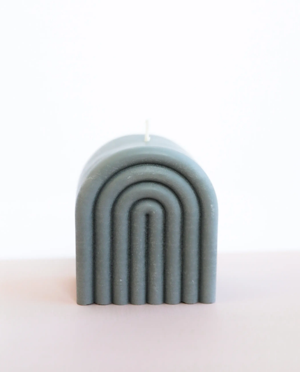 Short Arch Grey Candle 