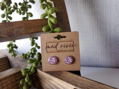 Pink Donut Sprinkle Earrings