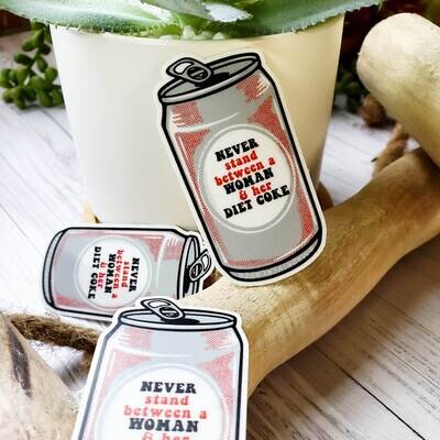 Woman and Diet Coke Sticker