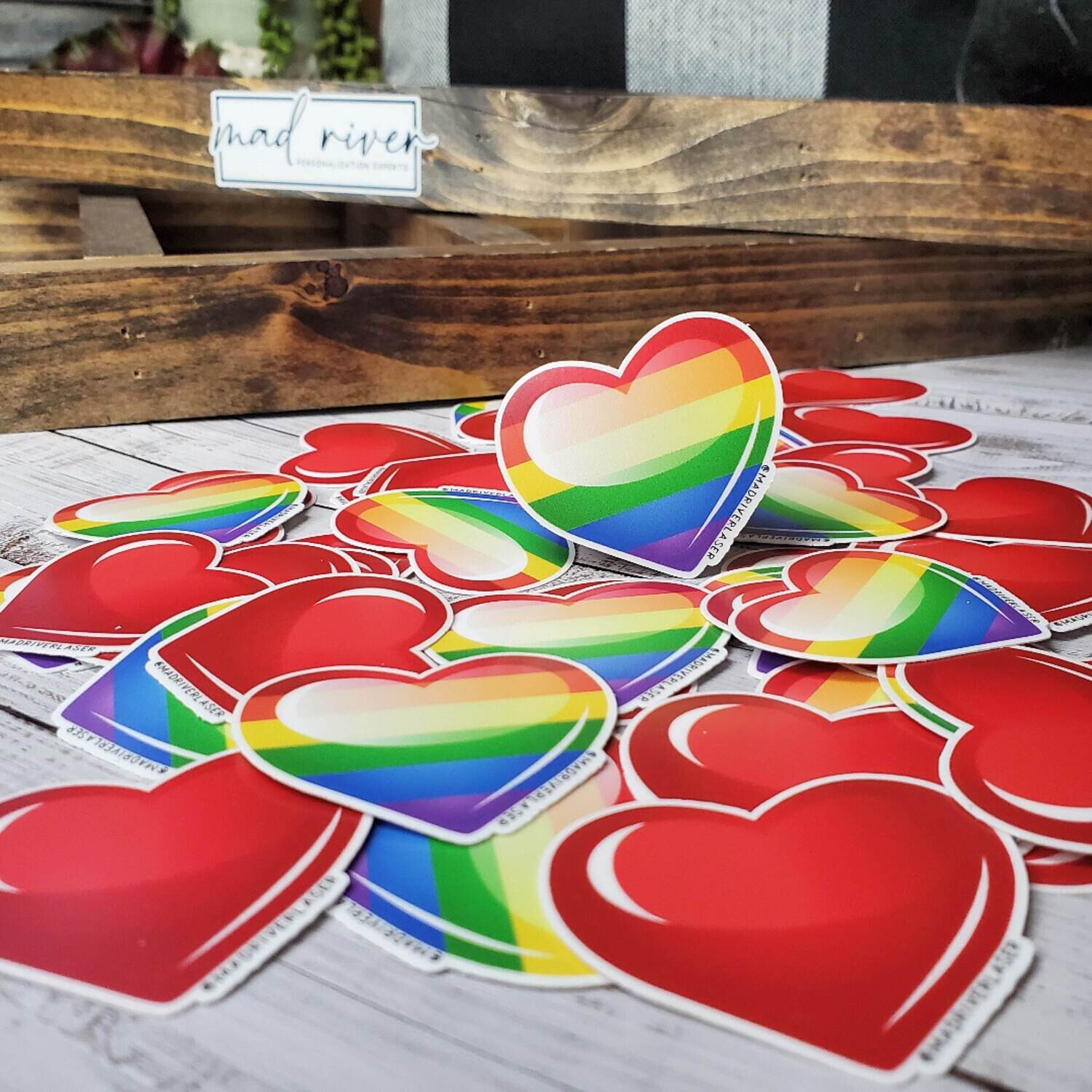 Rainbow Heart Sticker
