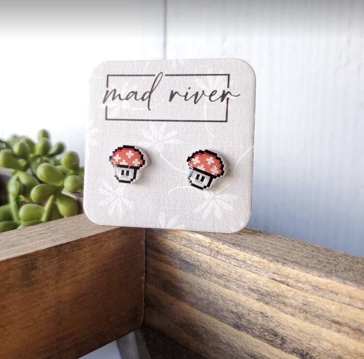 Red Mushroom Earrings
