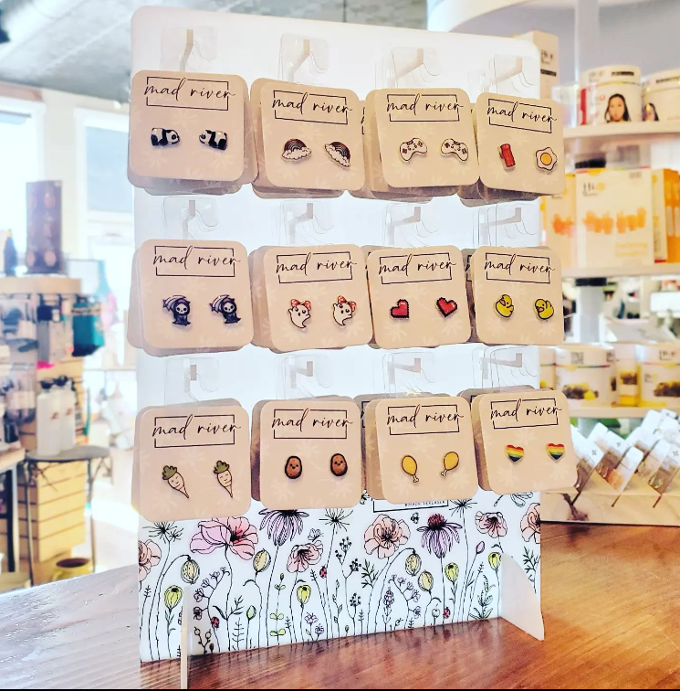 Apple &amp; Pencil earrings