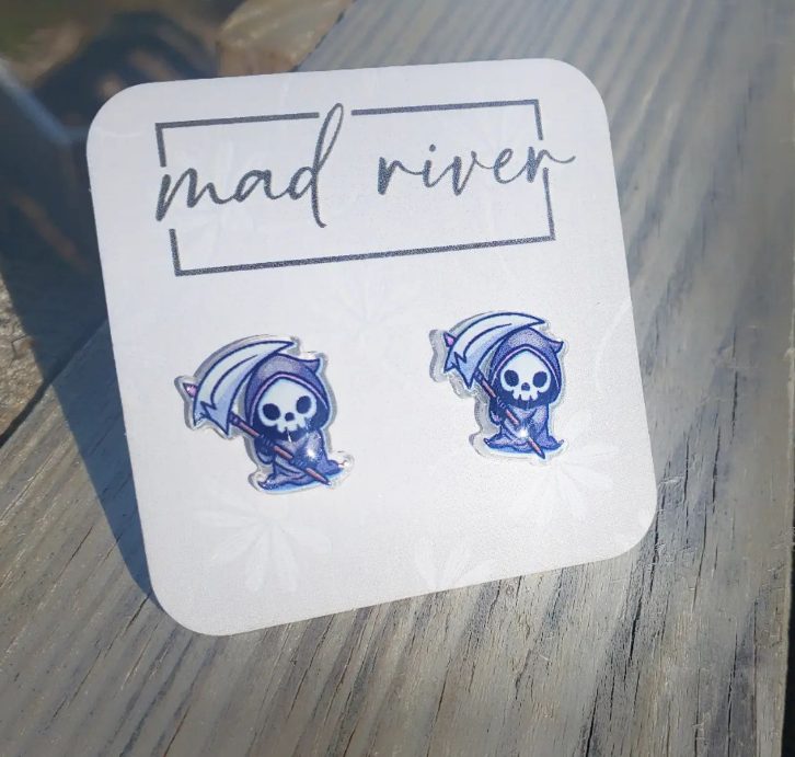 Grim Reaper earrings