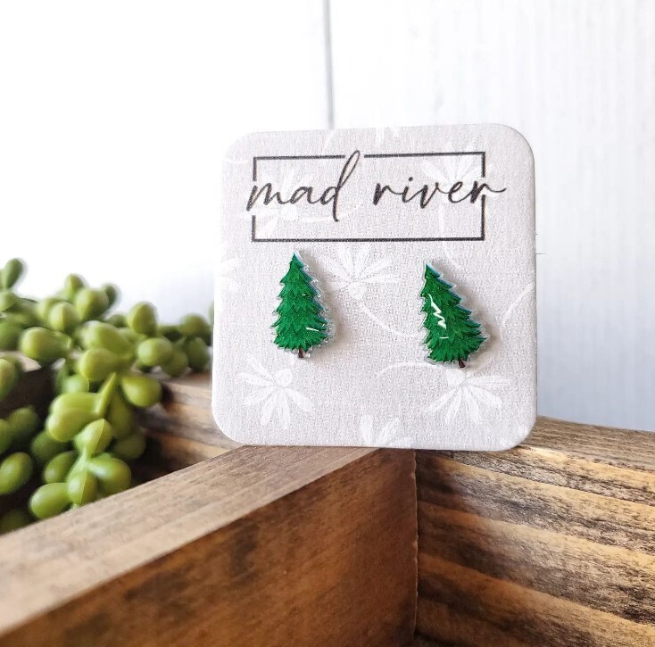Pine tree earrings