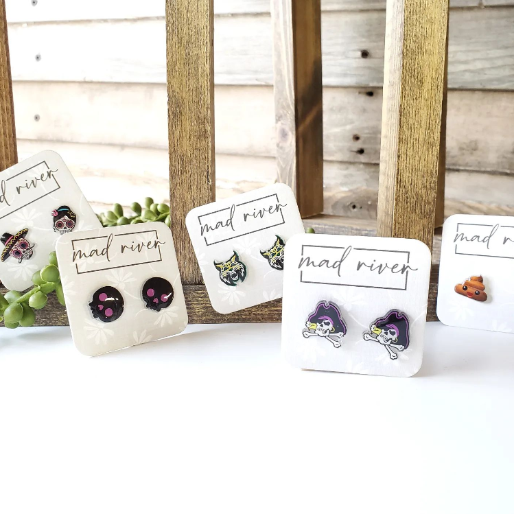 Poop Emoji Earrings