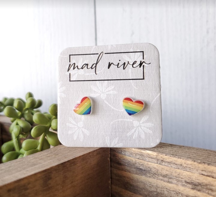 Heart Rainbow Earrings