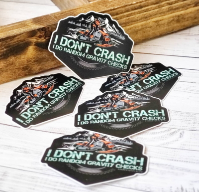 dont crash snowmobile sticker