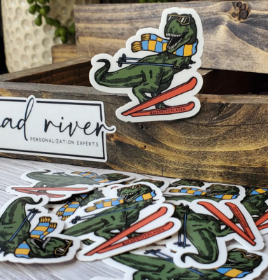 Dino-Ski sticker