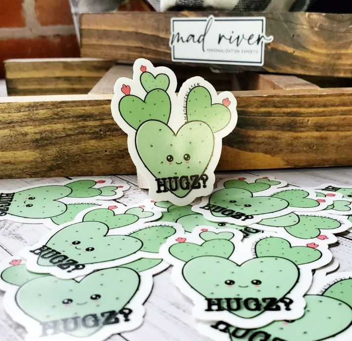 Hugz cactus sticker