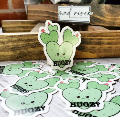 Hugz cactus sticker