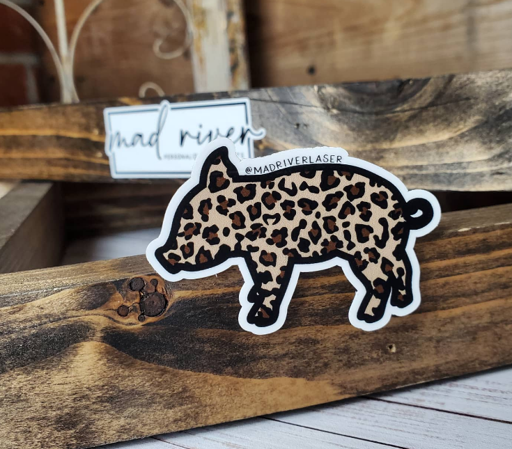 Cheetah Pig Sticker