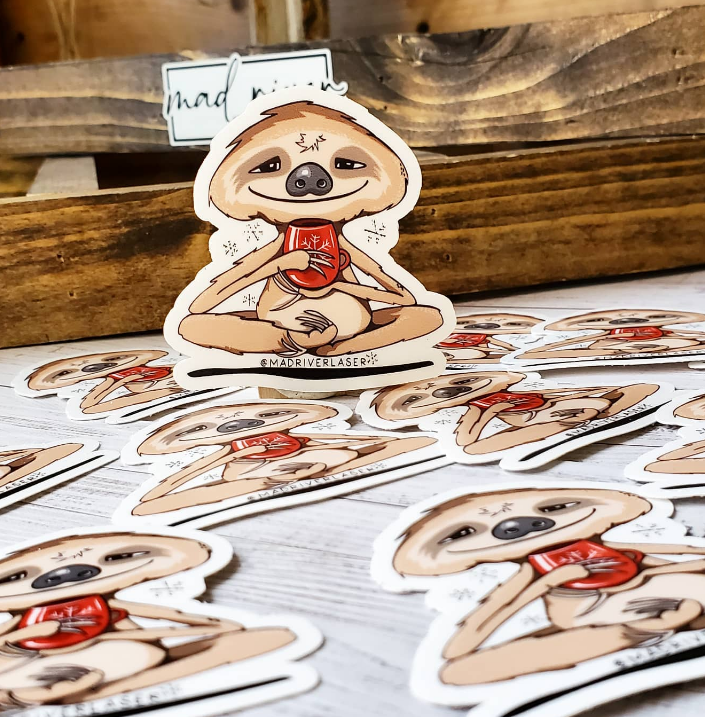 Cozy Sloth Sticker