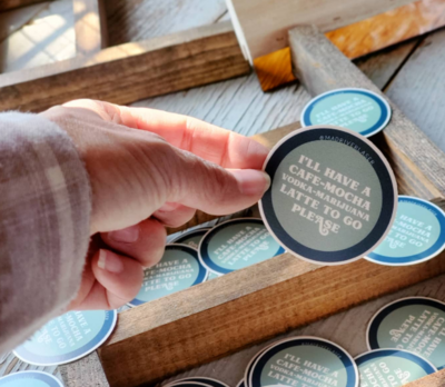 Latte To Go sticker