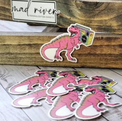 Dinosaur Jukebox Sticker