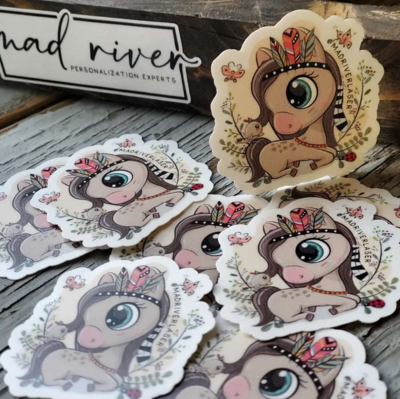 Little Appaloosa Feather Pony Sticker