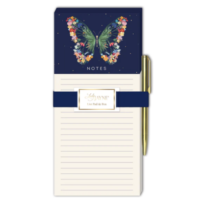 Garden Butterfly Magnetic list with pen