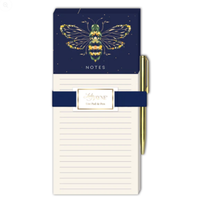 Garden Bee Magnetic list with pen
