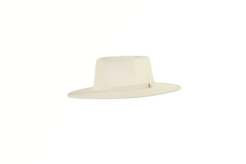 Alex Crown Top Boater - Ivory