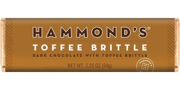 Hammond&#39;s Chocolate Bars DARK CHOCOLATE WITH TOFFEE BRITTLE