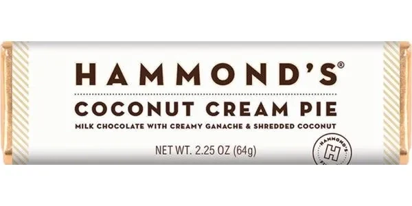 Hammond&#39;s Chocolate Bars COCONUT CREAM PIE