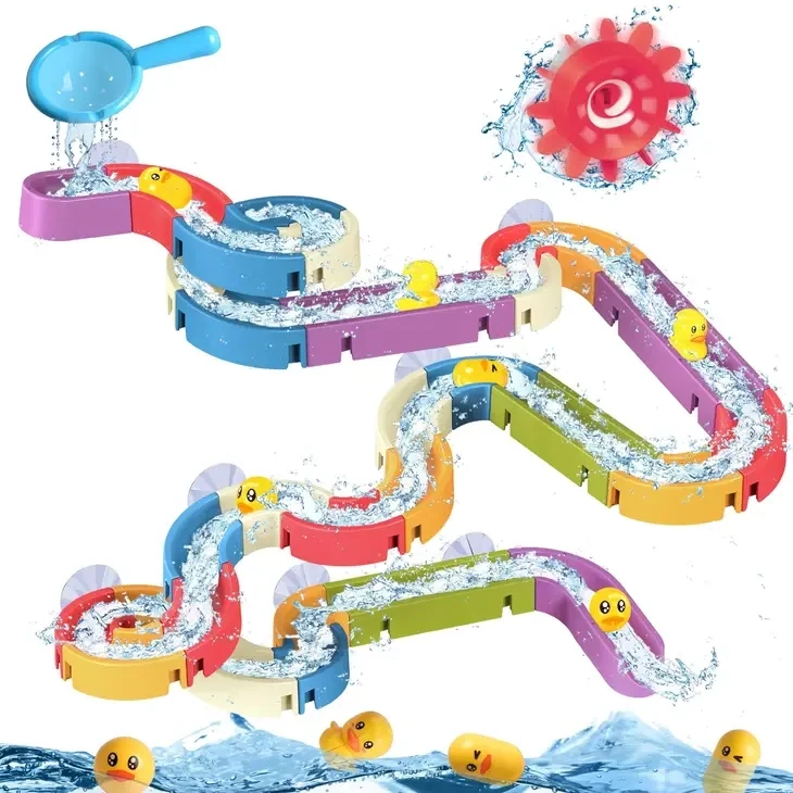 49 Piece Buildable Water slide bath toy 