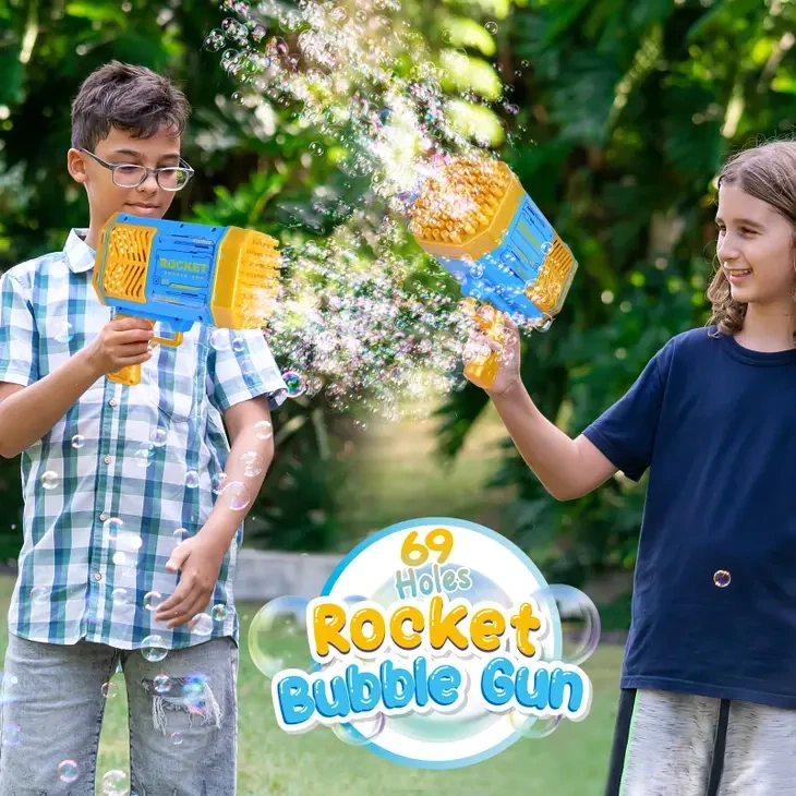 Rocket Bubble Gun 69 hole light up 