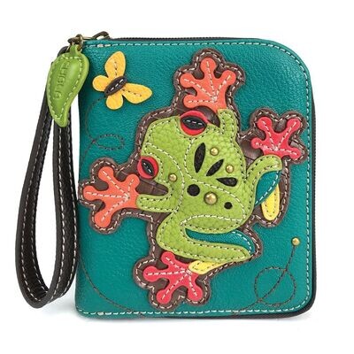 Zip Around Wallet Frog turquoise