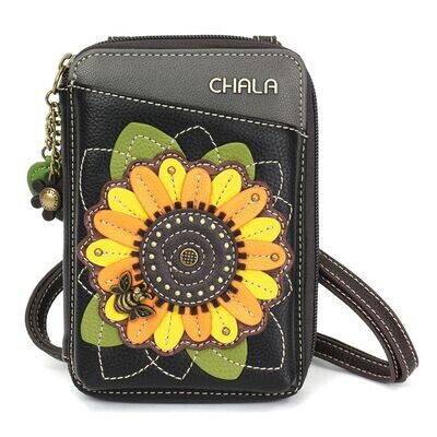 Wallet Crossbody Sunflower Black