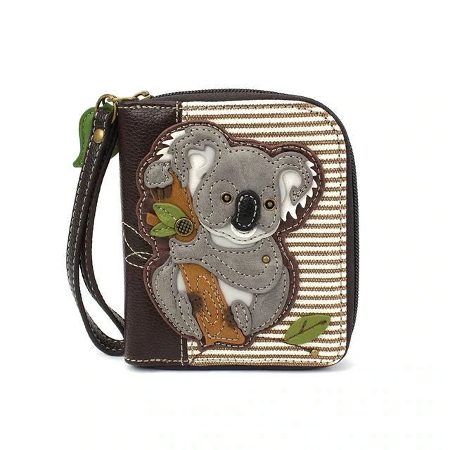 Zip Around Wallet Koala Brown Stripe