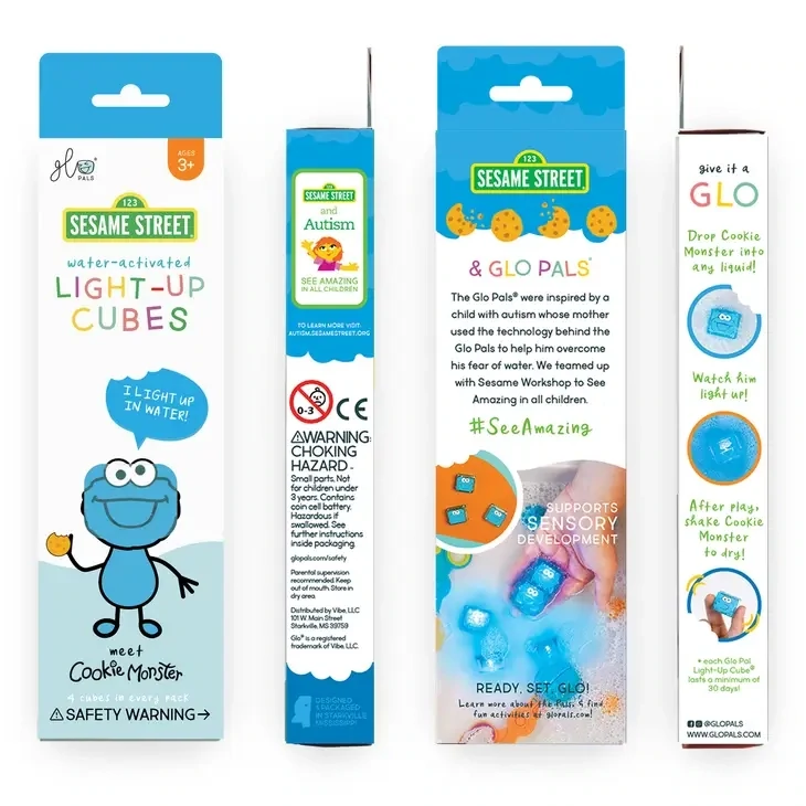 Glo Pals Light Up Cubes - Cookie Monster