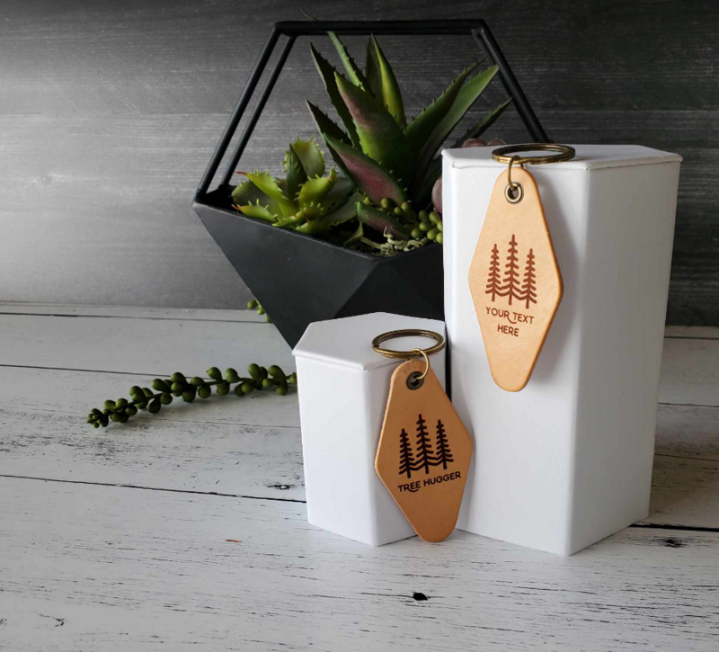 Tree hugger - Leather Motel Keychain