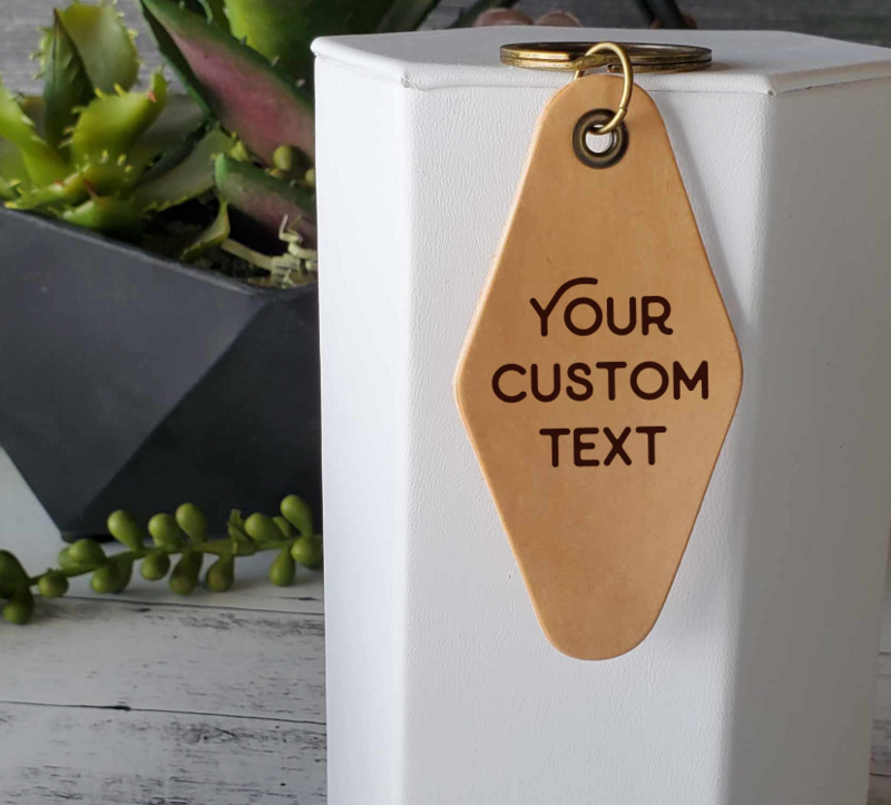 Leather Motel Keychain - Custom