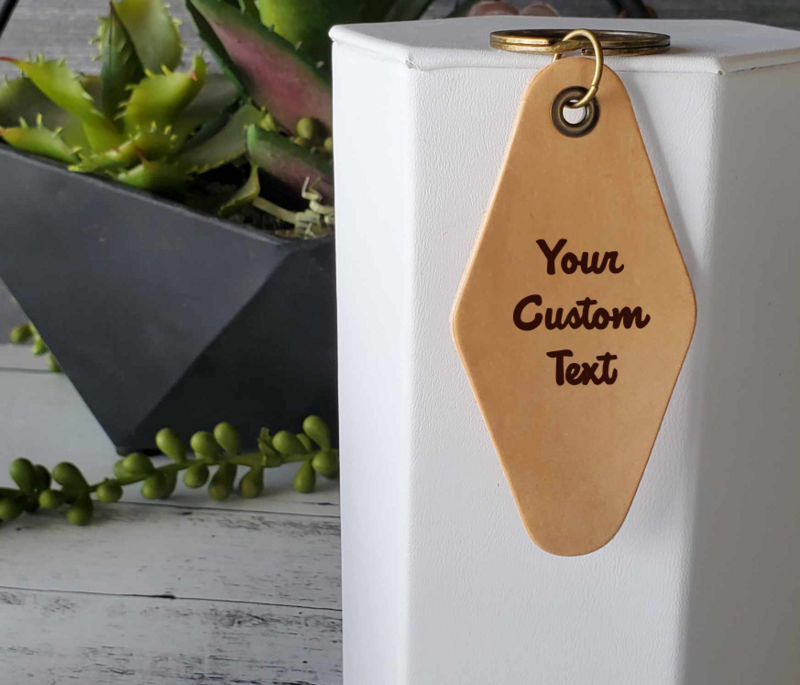 Leather Motel Keychain - Custom