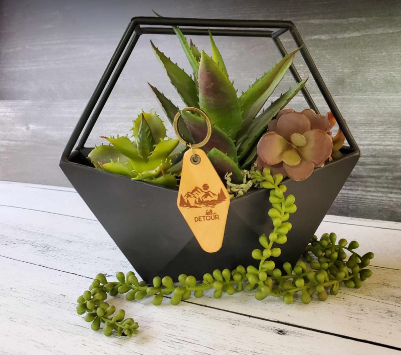 Let's Detour - Leather Motel Keychain