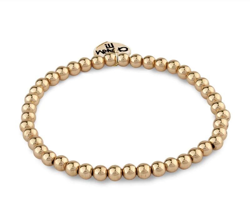 CHARM IT! GOLD Stretch Bead Bracelet 