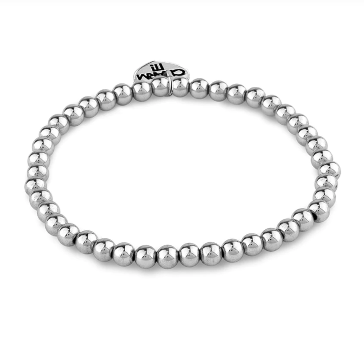 CHARM IT!  Silver Stretch  Bead Bracelet