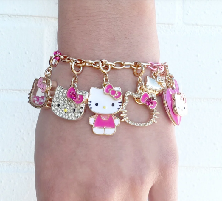 Gold Bling Hello Kitty Charm 