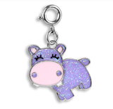 Glitter Swivel Hippo Charm