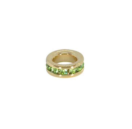 August (Peridot) Gold Mini Birthstone Charm