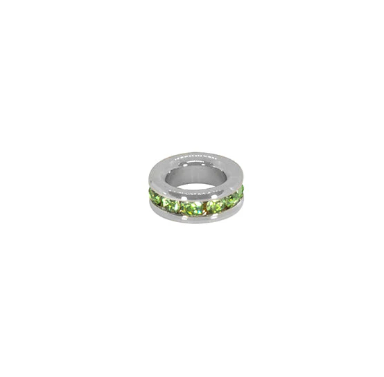 August (Peridot) White Gold Mini Birthstone Charm