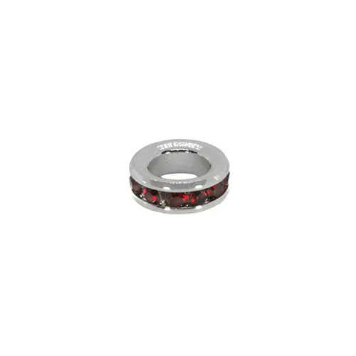 January (Garnet)  White Gold Mini Birthstone Charm