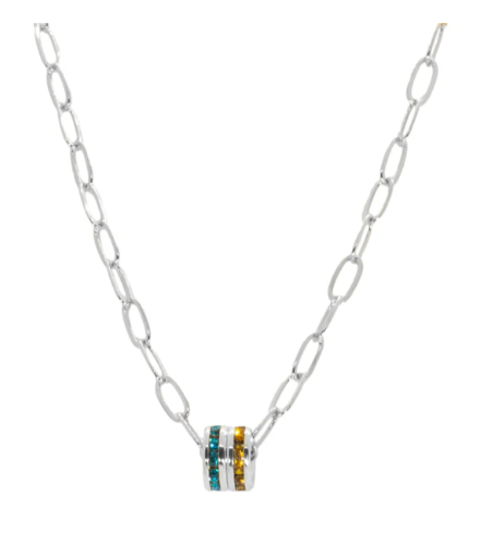 December (Turquoise) White Gold Mini Birthstone Charm