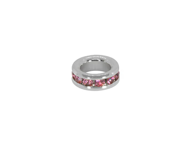 October (Pink Tourmaline) White Gold Mini Birthstone Charm